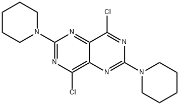 4,8-dichloro-2,6-dipiperidinopyrimido[5,4-d]pyrimidine Structural