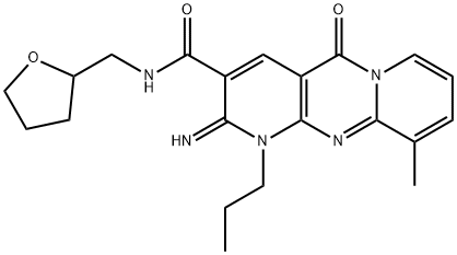 2-imino-10-methyl-5-oxo-1-propyl-N-(tetrahydro-2-furanylmethyl)-1,5-dihydro-2H-dipyrido[1,2-a:2,3-d]pyrimidine-3-carboxamide Structural