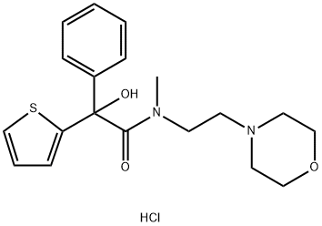 Phenyl-2 alpha-thienyl-2 hydroxy-2 N-(morpholino-2 ethyl)N-methylaceta mide chlorhydrate