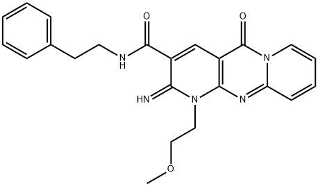 2-imino-1-(2-methoxyethyl)-5-oxo-N-(2-phenylethyl)-1,5-dihydro-2H-dipyrido[1,2-a:2,3-d]pyrimidine-3-carboxamide Structural