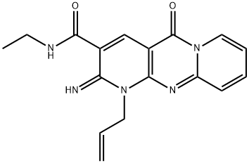 1-allyl-N-ethyl-2-imino-5-oxo-1,5-dihydro-2H-dipyrido[1,2-a:2,3-d]pyrimidine-3-carboxamide Structural