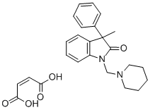 2H-Indol-2-one, 1,3-dihydro-3-methyl-3-phenyl-1-(1-piperidinylmethyl)- , (Z)-2-butenedioate (1:1)