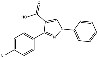 3-(4-CHLORO-PHENYL)-1-PHENYL-1H-PYRAZOLE-4-CARBOXYLIC ACID Structural