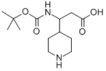 3-N-Boc-Amino-3-piperidin-4-ylpropionic acid Structural