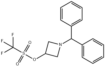 TRIFLUORO-METHANESULFONIC ACID 1-BENZHYDRYL-AZETIDIN-3-YL ESTER Structural