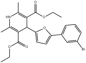 3,5-PYRIDINEDICARBOXYLICACID,4-[5-(3-BROMOPHENYL)-2-FURANYL]-1,4-DIHYDRO-2,6-DIMETHYL-,DIETHYLESTER Structural