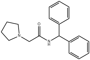 N-(Diphenylmethyl)-1-pyrrolidineacetamide Structural