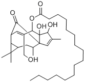 1H-2,8a-Methanocyclopenta(a)cyclopropa(e)cyclodecen-11-one, 2,5,5a,6,9 ,10,10a,1a-octahydro-4-hydroxymethyl-1,1,7,9-tetramethyl-5,5a,6-trihyd roxy-, 5-hexadecanoate