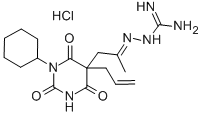 Barbituric acid, 5-acetonyl-5-allyl-1-cyclohexyl-, 5-amidinohydrazone,  hydrochloride Structural