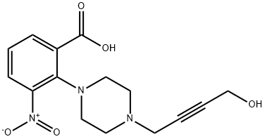 2-[4-(4-HYDROXYBUT-2-YNYL)PIPERAZIN-1-YL]-3-NITROBENZOIC ACID