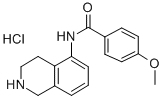 Isoquinoline, 1,2,3,4-tetrahydro-5-(4-methoxybenzamido)-, hydrochlorid e