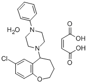 1-(8-Chloro-2,3,4,5-tetrahydro-1-benzoxepin-5-yl)-4-phenylpiperazine m aleate hydrate