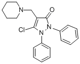 3-Pyrazolin-5-one, 3-chloro-1,2-diphenyl-4-(piperidinomethyl)-