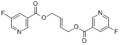 2-Butene-1,4-diol, bis(5-fluoronicotinate) Structural