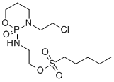 1-Pentanesulfonic acid, 2-((3-(2-chloroethyl)tetrahydro-2H-1,3,2-oxaza phosphorin-2-yl)amino)ethyl ester, P-oxide