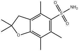 2,2,4,6,7-PENTAMETHYLDIHYDROBENZOFURAN-5-SULFONAMIDE Structural