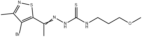 Methyl(4-bromo-3-methylisothiazol-5-yl) ketone 4-(3-methoxypropyl)thiosemicarbazone Structural