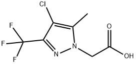 (4-CHLORO-5-METHYL-3-TRIFLUOROMETHYL-PYRAZOL-1-YL)-ACETIC ACID Structural