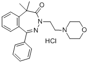 4H-2,3-Benzodiazepin-4-one, 3,5-dihydro-5,5-dimethyl-3-(2-(4-morpholin yl)ethyl)-1-phenyl-, hydrochloride