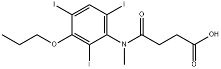 Butanoic acid, 4-(methyl(2,4,6-triiodo-3-propoxyphenyl)amino)-4-oxo- Structural