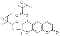 (3R,4R)-2,2-DIMETHYL-8-OXO-2,3,4,8-TETRAHYDROPYRANO[3,2-G]CHROMENE-3,4-DIYL BIS(2,3-DIMETHYLOXIRANE-2-CARBOXYLATE) Structural