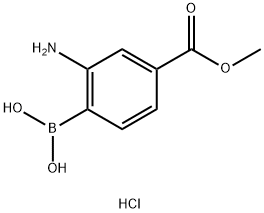 (2-AMINO-4-METHOXYCARBONYLPHENYL)BORONIC ACID HYDROCHLORIDE Structural