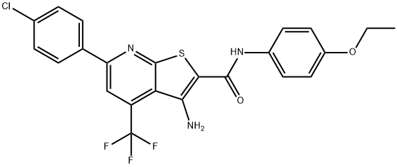 3-amino-6-(4-chlorophenyl)-N-(4-ethoxyphenyl)-4-(trifluoromethyl)thieno[2,3-b]pyridine-2-carboxamide