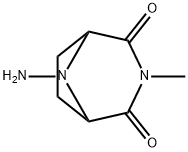 3,8-Diazabicyclo(3.2.1)octane-2,4-dione, 8-amino-3-methyl- Structural