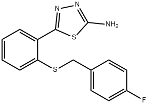 1,3,4-THIADIAZOL-2-AMINE, 5-[2-[[(4-FLUOROPHENYL)METHYL]THIO]PHENYL]- Structural