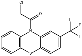 2-CHLORO-1-(2-TRIFLUOROMETHYL-PHENOTHIAZIN-10-YL)-ETHANONE Structural