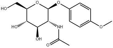 4'-METHOXYPHENYL-2-ACETAMIDO-2-DEOXY-BETA-D-GLUCOPYRANOSIDE Structural