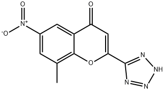 4H-1-Benzopyran-4-one, 8-methyl-6-nitro-2-(1H-tetrazol-5-yl)-