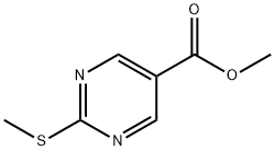 Methyl 2-(methylthio)pyrimidine-5-carboxylate Structural