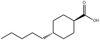 trans-4-Pentylcyclohexanecarboxylic acid Structural