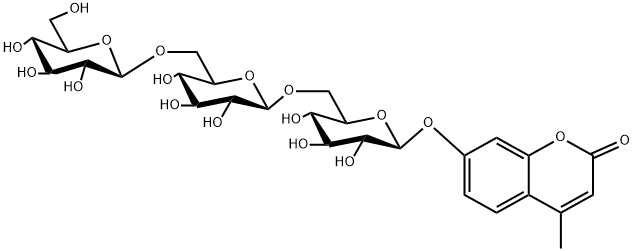 4-Methylumbelliferylb-D-gentiotrioside Structural