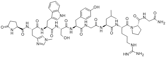 PYR-HIS(1-ME)-TRP-SER-TYR-GLY-LEU-ARG-PRO-GLY-NH2 TFA Structural