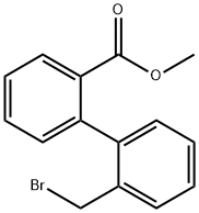 2'-(Bromomethyl)-[1,1'-biphenyl]-2-carboxylic acid methyl ester Structural