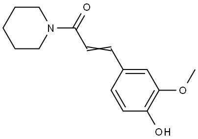 Piperidine, 1-(3-(4-hydroxy-3-methoxyphenyl)-1-oxo-2-propenyl)- Structural