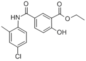 Ethyl 5-(((4-chloro-2-methylphenyl)amino)carbonyl)-2-hydroxybenzoate Structural