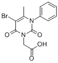 1(2H)-Pyrimidineacetic acid, 3,6-dihydro-5-bromo-2,6-dioxo-4-methyl-3- phenyl-