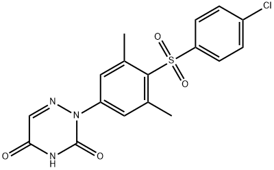 2-(4-((p-Chlorophenyl)sulfonyl)-3,5-dimethylphenyl)-as-triazine-3,5(2H ,4H)-dione