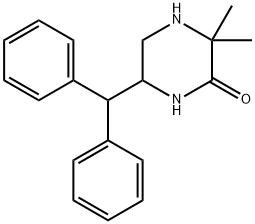 Piperazinone,  6-(diphenylmethyl)-3,3-dimethyl-  (9CI) Structural