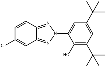 2-(2'-Hydroxy-3',5'-di-tert-butylphenyl)-5-chlorobenzotriazole Structural