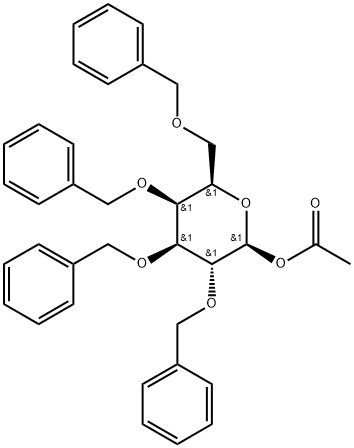 1-O-Acetyl- 2,3,4,6-tetra-O-benzyl-b-D-galactopyranose Structural