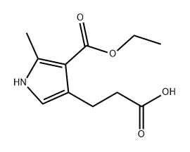 4-(2-CARBOXY-ETHYL)-2-METHYL-1H-PYRROLE-3-CARBOXYLIC ACID ETHYL ESTER Structural