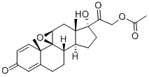 9b,11b-Epoxy-17,21-dihydroxypregna-1,4-diene-3,20-dione 21-acetate Structural