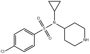 4-CHLORO-N-CYCLOPROPYL-N-PIPERIDIN-4-YLBENZENESULFONAMIDE