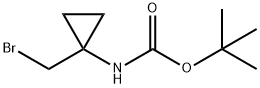 tert-Butyl 1-(bromomethyl)cyclopropyl carbamate Structural