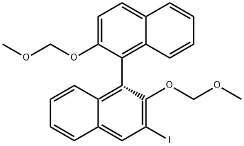 R-3-iodo-2,2'-bis(MethoxyMethoxy)1,1'-Binaphthalene Structural