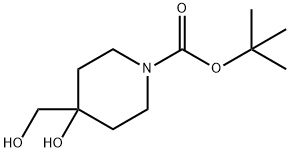 1-BOC-4-HYDROXY-4-(HYDROXYMETHYL)-PIPERIDINE Structural